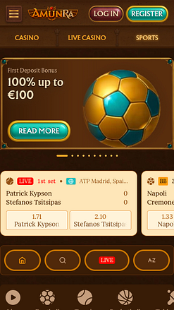 AmunRa Casino Mobile Sports Image