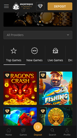Jeux mobiles de anonymous Casino