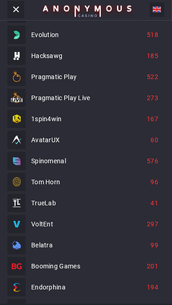 Développeurs de jeux mobiles de anonymouscasino
