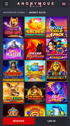 Jackpot mobile de anonymouscasino