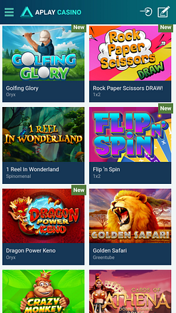 Aplay Casino Мобильное приложение Другие