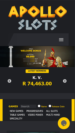 Apollo Slots mobile Startseite