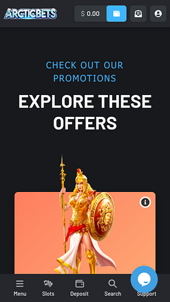 Promotions mobiles du casino Arcticbets