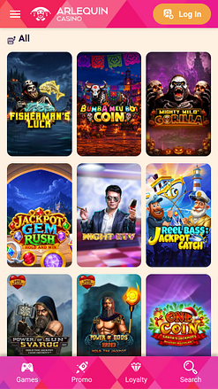 Jackpot móvel do Arlequin Casino