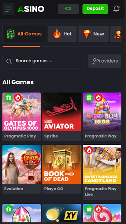 Jeux mobiles d'Asino Casino