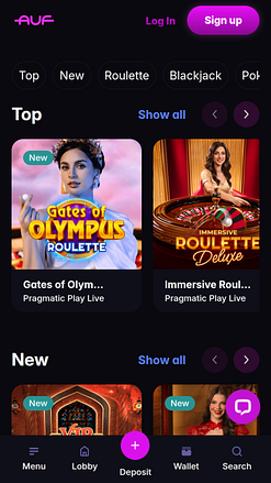 В мобильном приложении Casino Live Dealer