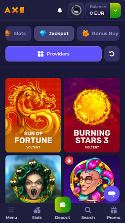 Axe Casino Mobile Jackpot