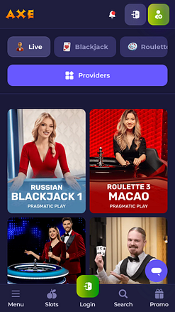 Axe Casino Mobile Live Dealer