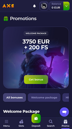 Axe Casino Mobile Promotions