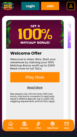 Aztec Wins Casino Mobile Promotions