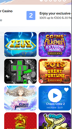 Juegos móviles de Azur Casino