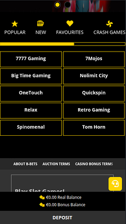 Développeurs de jeux mobiles de b-Bets Casino