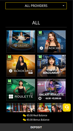 Croupier en direct mobile de b-Bets Casino