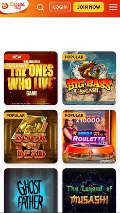 Bacana Play Casino mobile Spiele