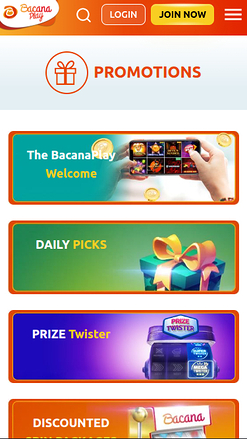 Bacana Play Casino mobile Aktionen
