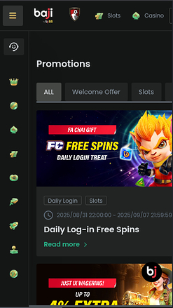 Baji mobile Aktionen