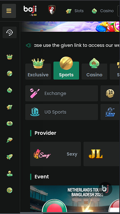 Baji mobile Sportwetten