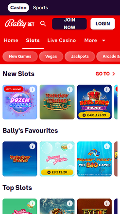 Jeux mobiles de Bally Casino