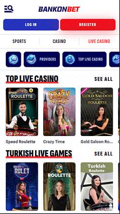 Bankonbet Casino Mobile Live Dealer