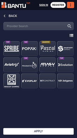 BantuBet Casino Mobile Game Developers