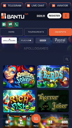 BantuBet Casino Mobile Jackpot