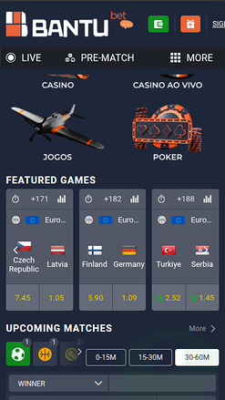 Sports mobiles de BantuBet Casino