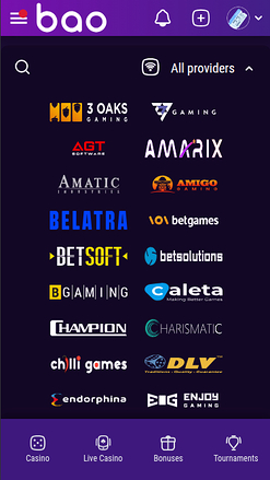 Développeurs de jeux mobiles de Bao Casino