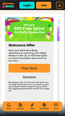 Promozioni mobile di Barbados Bingo