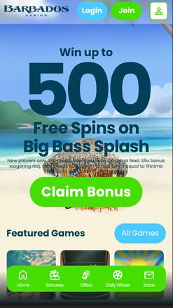 Barbados Casino mobile Startseite