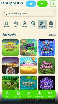 Barbados Casino mobile Jackpot