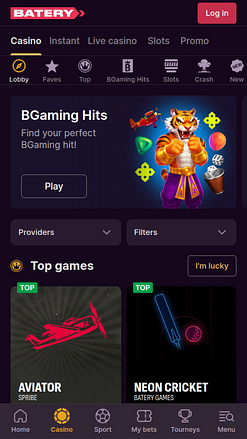 Juegos móviles de BateryBet Casino