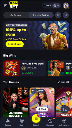 Live dealer mobile di BdmBet Casino