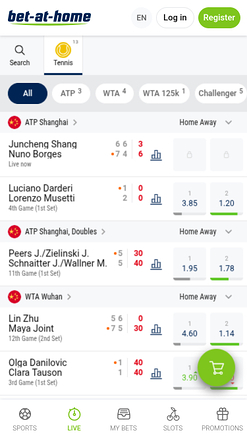 Sports en direct mobiles de Bet-at-home Casino