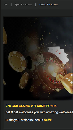 Promotions mobiles de Bet O Bet Casino