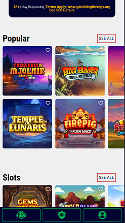 Juegos de casino de Bet Target en móvil