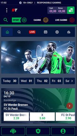 Deportes de Bet Target Casino en móvil