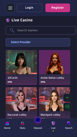 Casinò con croupier dal vivo mobile di Bet24Star Casino