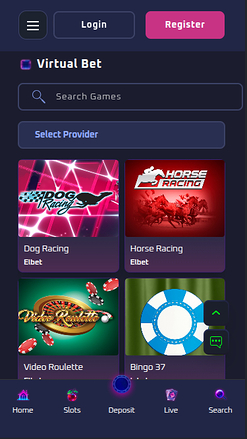 Scommessa virtuale mobile di Bet24Star Casino