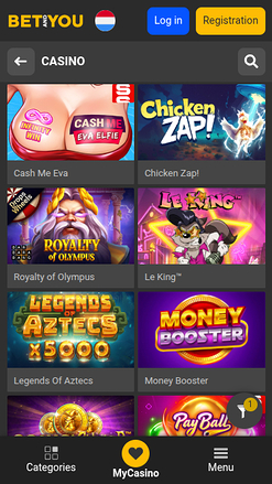 Мобильные игры Betandyou Casino