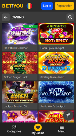 Мобильный джекпот Betandyou Casino