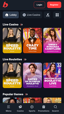 Casinò BetBay Mobile con croupier dal vivo