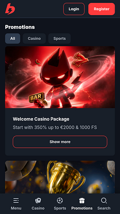 Promozioni per dispositivi mobili del casinò BetBay