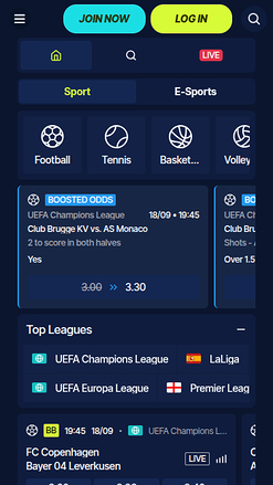 Sports mobiles de BetBeast