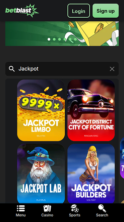 BetBlast Casino Mobile Jackpot