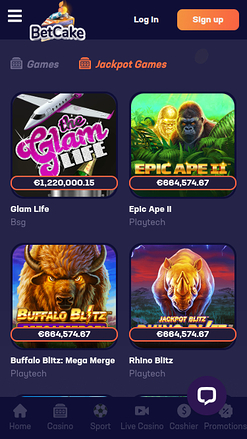 Bote móvil de BetCake Casino