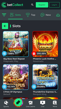 BetCollectカジノモバイルゲーム