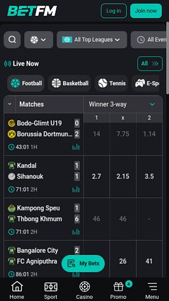 Betfm Casino Mobile Sports
