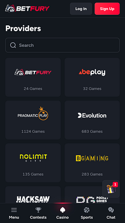 BetFuryカジノモバイルゲーム開発者