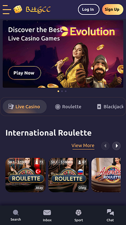 Casinò BetGCC Mobile con croupier dal vivo