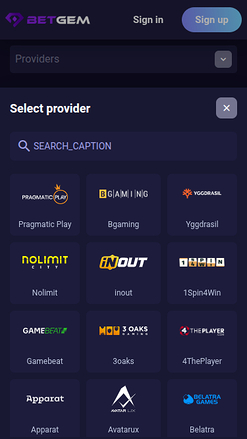 Développeurs de jeux mobiles de BetGem Casino